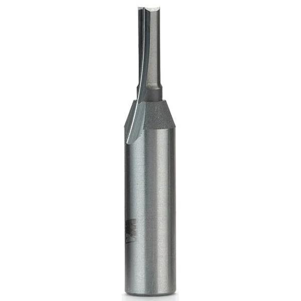 Double Flute Straight Cut Router Bit - 1/2" SH - Diameter:6 mm - Cutting Length:2-3/8" - Overall Length:2-3/8"